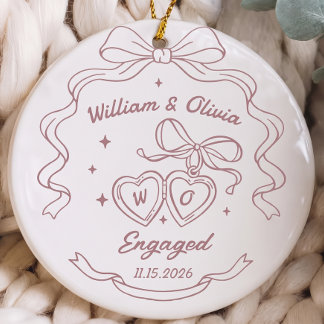 Verlobungsgeschenk für Paar Keramik-Ornament Keramik Ornament