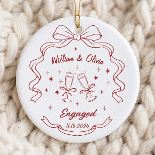 Verlobungsgeschenk für Paar Keramik-Ornament Keramik Ornament