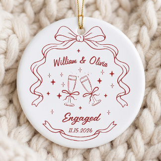 Verlobungsgeschenk für Paar Keramik-Ornament Keramik Ornament