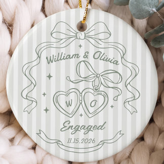Verlobungsgeschenk für Paar Keramik-Ornament Keramik Ornament