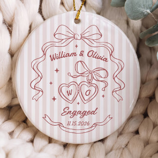 Verlobungsgeschenk für Paar Keramik-Ornament Keramik Ornament