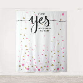 Verlobungshintergrund-Fotostand Wandteppich