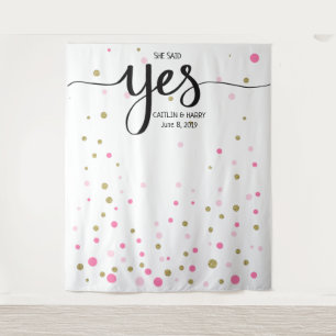 Verlobungshintergrund-Fotostand Wandteppich