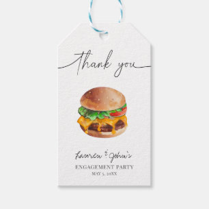 Verlobungsparty Love and Burgers Geschenkanhänger