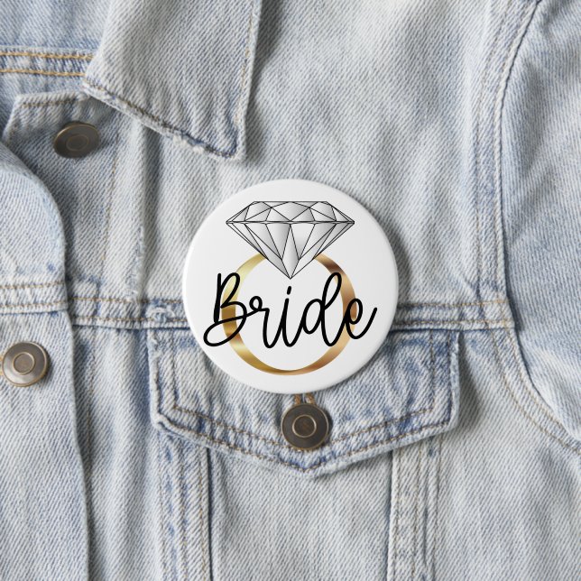 Verlobungsring mit Diamant in Gold Button (Beispiel)