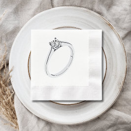 Verlobungsring mit Diamant Serviette