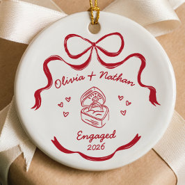 Verlobungsschmuck Geschenk zur Verlobung Keramik Ornament