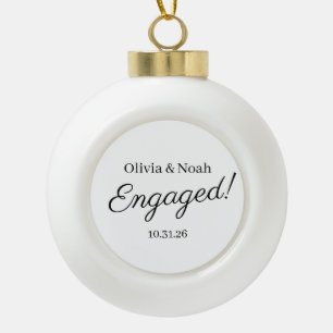 Verlobungsschmuck, Hochzeitsschmuck, Verlobung Keramik Kugel-Ornament