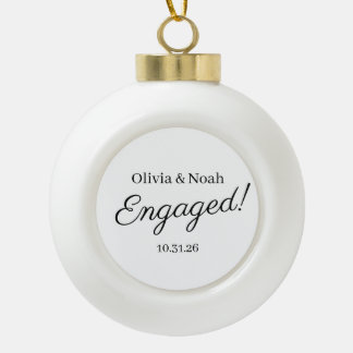 Verlobungsschmuck, Hochzeitsschmuck, Verlobung Keramik Kugel-Ornament