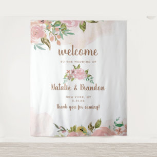 Verlockende Rose Vintage Staubiges Rosa Hochzeitsb Wandteppich