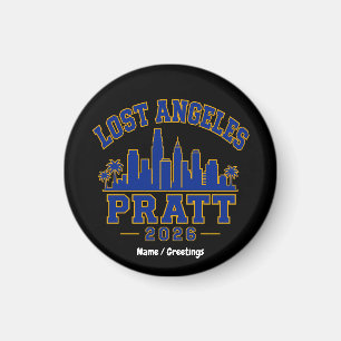Verloren Angeles Pratt 2026 Skyline Varsity Retro  Magnet
