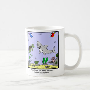Verloren: Haifisch-Cartoon Kaffeetasse