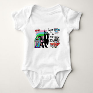 Verloren im 50er Retro coolen Entwurf Baby Strampler