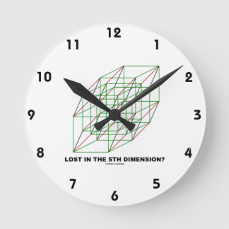 Verloren im fünften Maß? (Geometrie-Würfel-Spaß) Runde Wanduhr