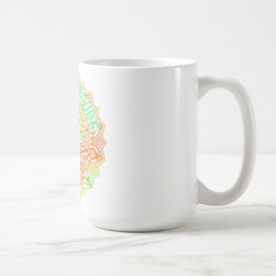 Verloren im Vibe-Regenbogen-Neon-Mandala-Grafik Kaffeetasse