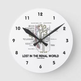 Verloren in der Nierenwelt (Niere Nephron) Runde Wanduhr