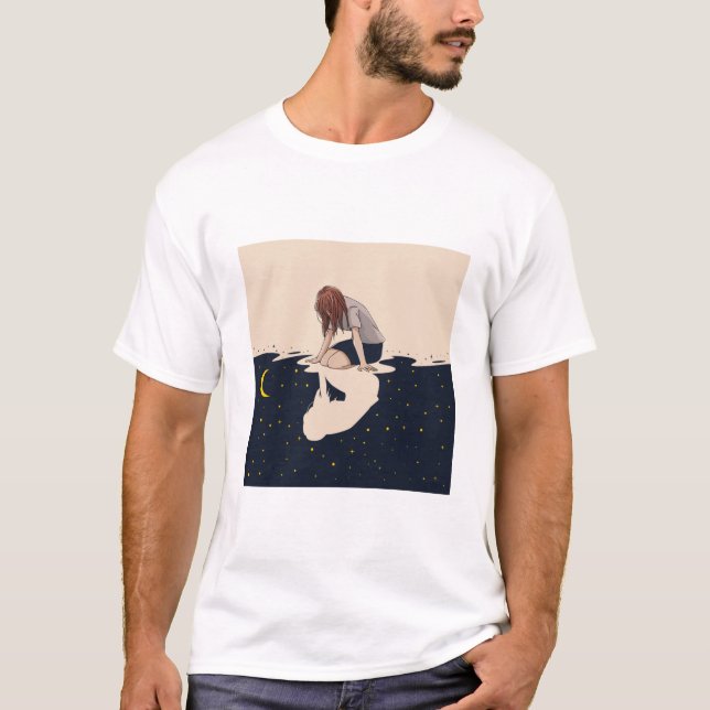 Verloren in der Reflexion.  T-Shirt (Vorderseite)