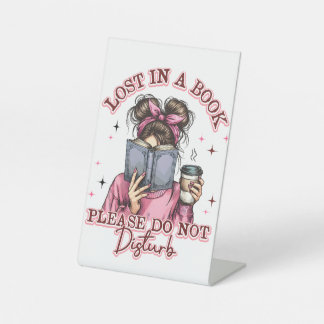 Verloren in einem Buch... Sockelschild