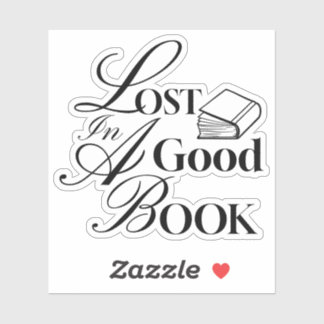 Verloren in einem guten Buch Buchästhesie Buch Lov Aufkleber