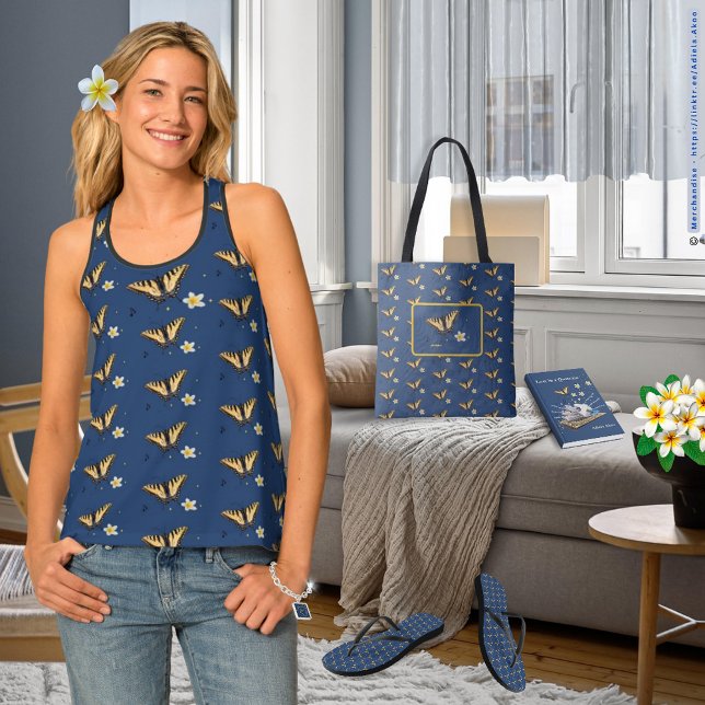 Verloren in einem Quatrain von Adiela Akoo - Schme (Lost in a Quatrain Poetry Memoir, Charm Bracelet, Butterfly Tank, Tote & Flip Flops by Adiela Akoo)