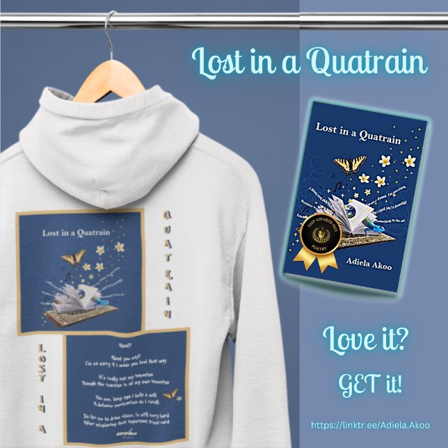 Verloren in einem Quatrain von Adiela Akoo - Volle Hoodie (Lost in a Quatrain Aloof Hoodie by Adiela Akoo. Shop my store for more fab poetic finds & gr8t gifts)