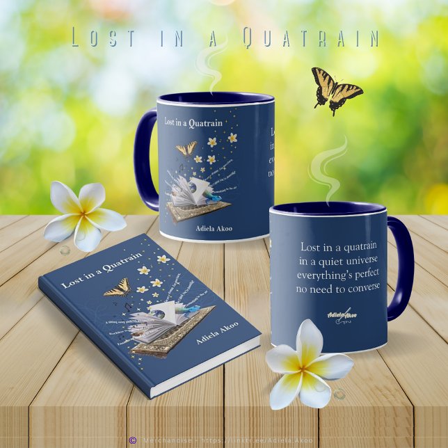 Verloren in einer Quatrain-Tasse von Adiela Akoo Tasse (Lost in a Quatrain Mug & Poetry Memoir by Adiela Akoo. Love it? GET it! Gr8t gift combo 4 book lover)
