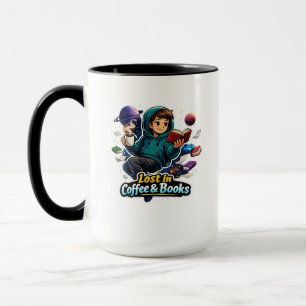 Verloren in Kaffee & Büchern – Geschenk für Buchli Tasse