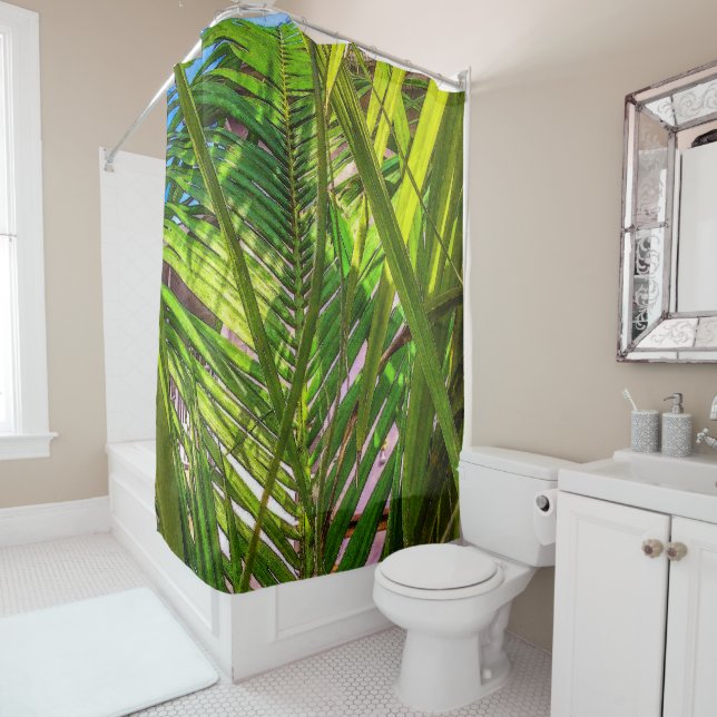 Verloren in Palm Fronds Duschvorhang (Beispiel)