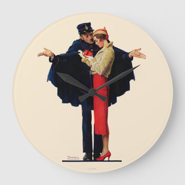 Verloren in Paris Große Wanduhr (Vorderseite)