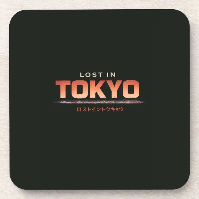 Verloren in Tokio Getränkeuntersetzer (Vorderseite)