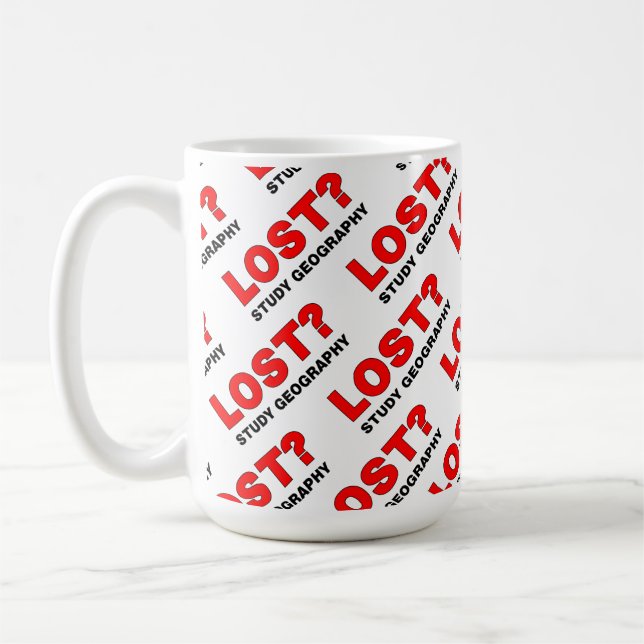 Verloren? Studiengeografie Kaffeetasse (Links)
