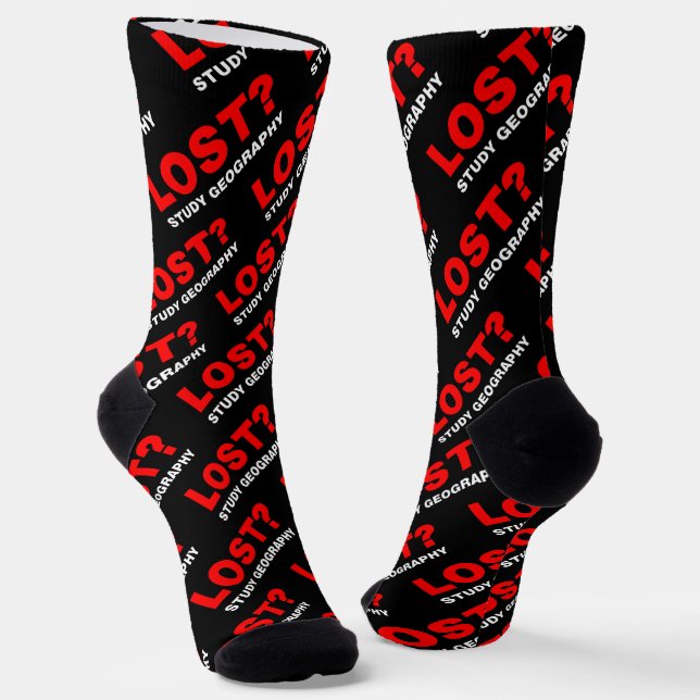 Verloren? Studiengeografie Socken (Gewinkelt)