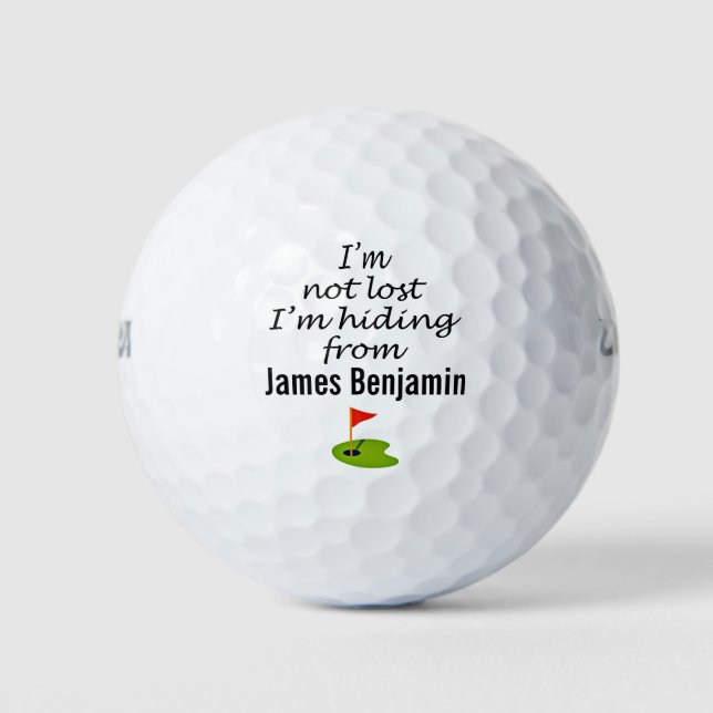 Verlorene Golfbälle| Witze| Anpassbar Golfball (Vorderseite)
