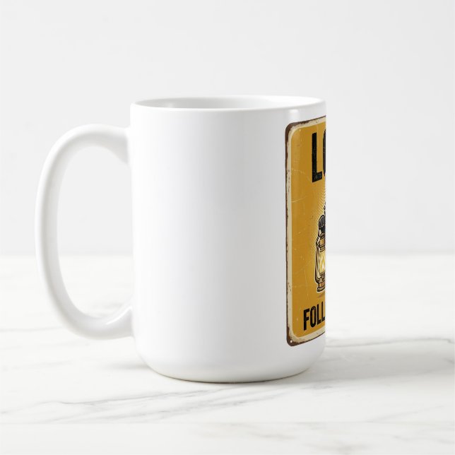 Verlorene Katze Laternen-Abenteuer-Design Kaffeetasse (Links)