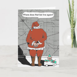 verlorene Sankt-Karte Feiertagskarte