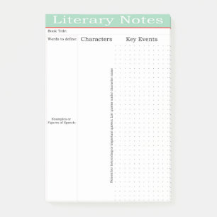 Verlorene Tools für das Schreiben von Literaturhi Post-it Klebezettel