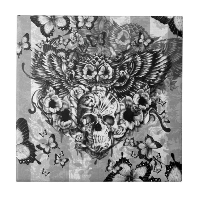 Verlorene und gefundene, Blumeneule mit dem Fliese (Vorderseite)