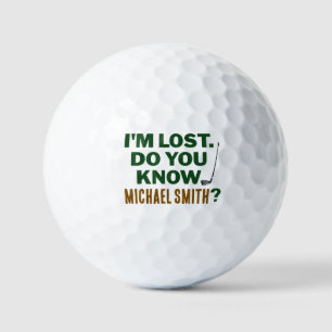 Verlorener Golf Humor Zitat Mit Namens Text Design Golfball