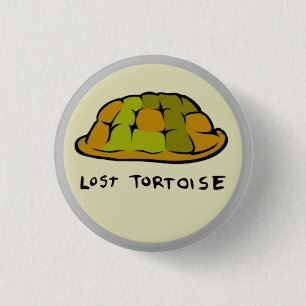 Verlorener Schildpatt-Logo-Knopf Button