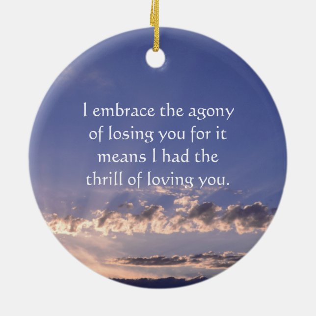 Verlorenes geliebt einer Verzierung Keramikornament (Hinten)