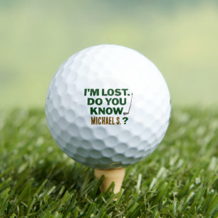 Verlorenes Golf Humor Zitat mit Namens-Text-Design Golfball