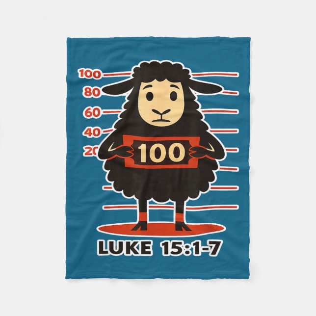 Verlorenes Schaf Lukas 15 1 Bibelvers Fleecedecke (Vorderseite)