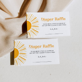 Verlosungsschein für Minimalistische Sonnenschein Begleitkarte