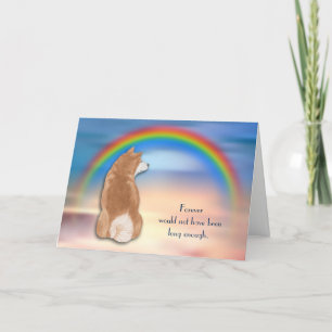 Verlust der Akita Hund Rainbow Sympathy Card Feiertagskarte