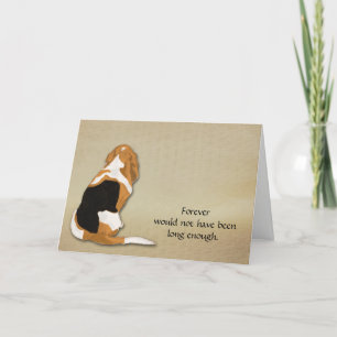 Verlust der Basset Hound Condolence Sympathy Card Feiertagskarte