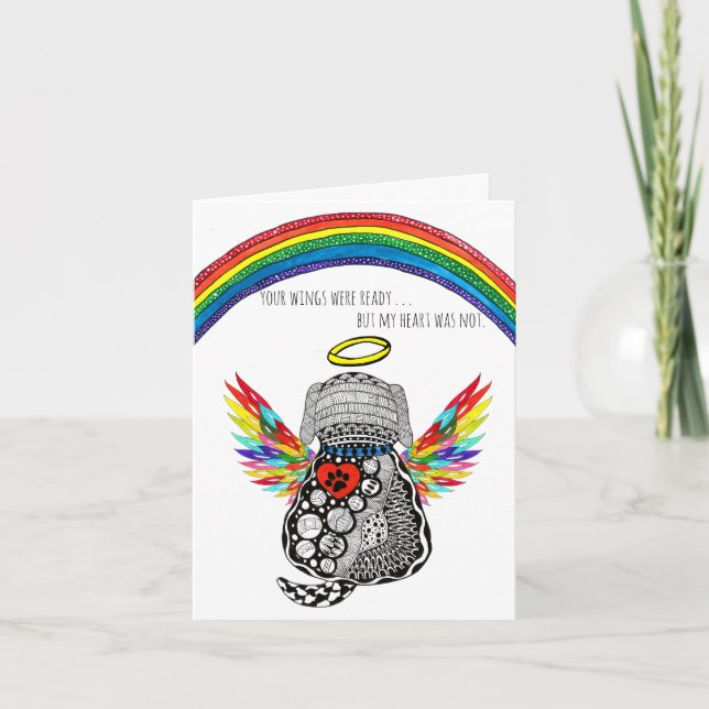 Verlust der Beileid-Grußkarte des Hundes Karte (Vorderseite)