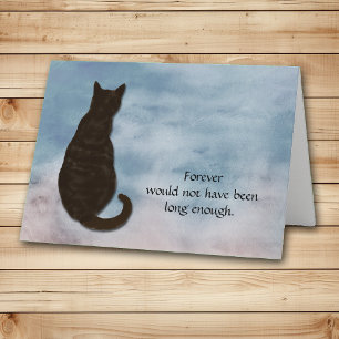 Verlust der Black Cat Beileid Condolence Card Feiertagskarte