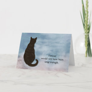 Verlust der Black Cat Beileid Condolence Card Feiertagskarte