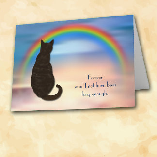 Verlust der Black Cat Rainbow Sympathy Card Feiertagskarte