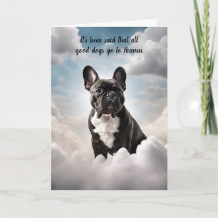 Verlust der Black French Bulldog Heaven Sympathy C Feiertagskarte
